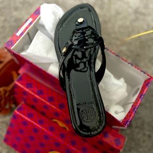 Black Tory, Burch, miller, sandal, size 9